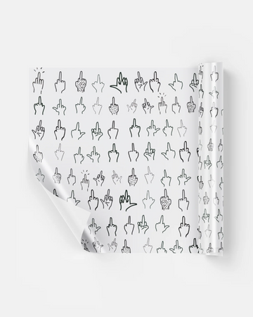 HERZLICHEN MITTELFINGER | EXTRADICKES GESCHENKPAPIER | 5 Stück 70cm x 50cm