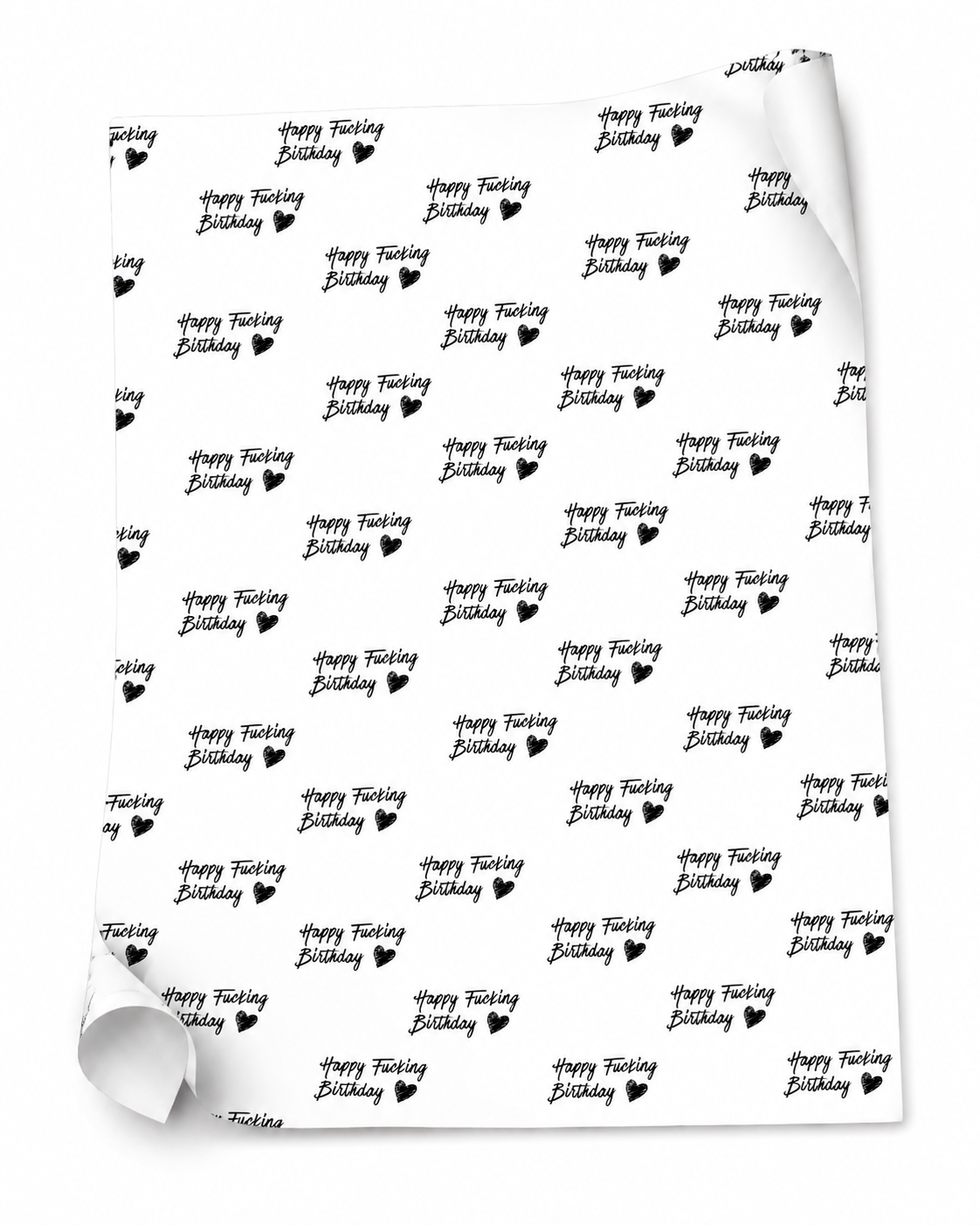 HAPPY F***ING BIRTHDAY | EXTRADICKES GESCHENKPAPIER | 5 Stück 70cm x 50cm
