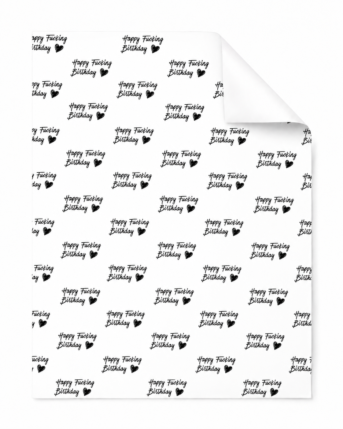 HAPPY F***ING BIRTHDAY | EXTRADICKES GESCHENKPAPIER | 5 Stück 70cm x 50cm