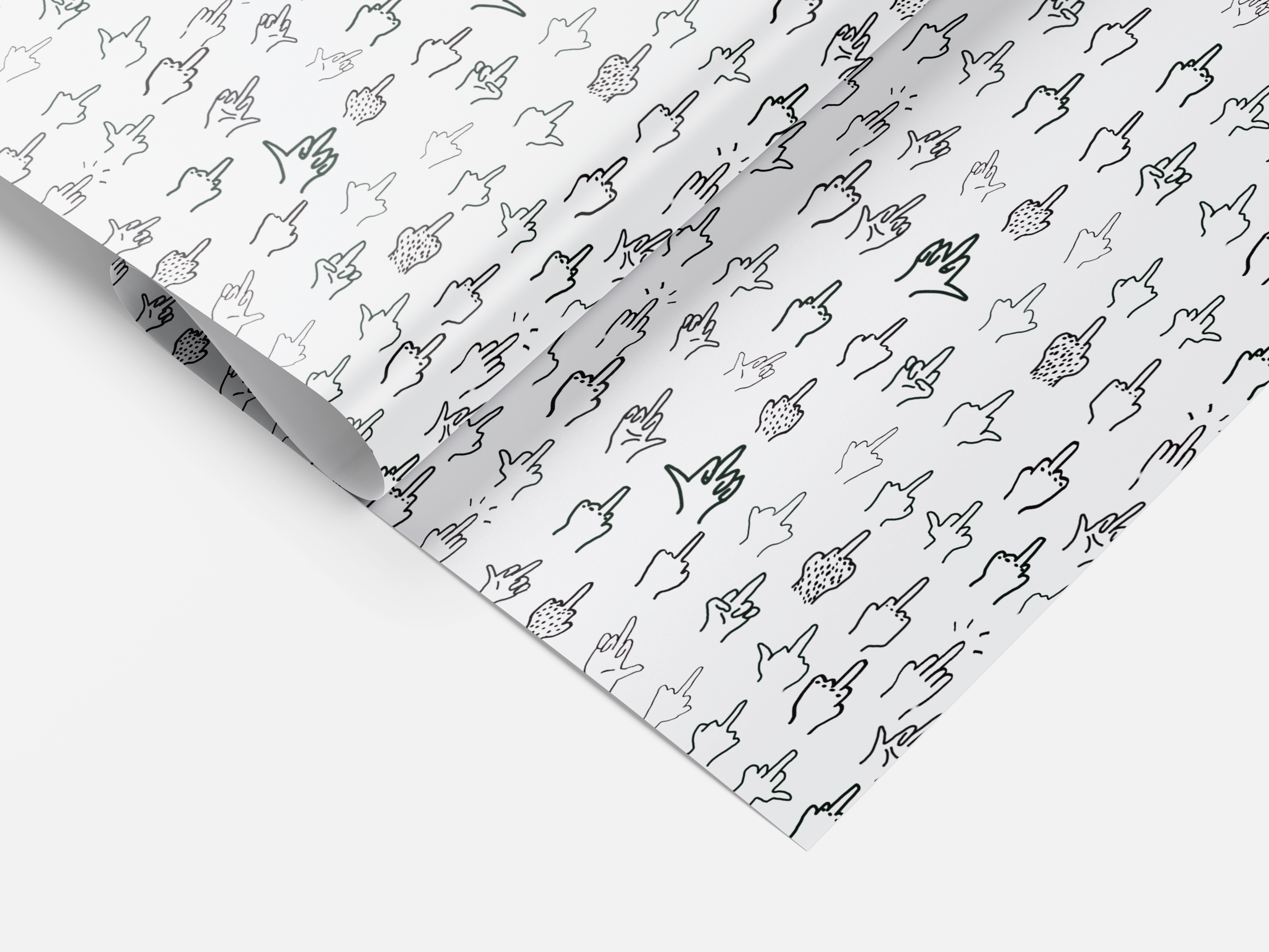 HERZLICHEN MITTELFINGER | EXTRADICKES GESCHENKPAPIER | 5 Stück 70cm x 50cm