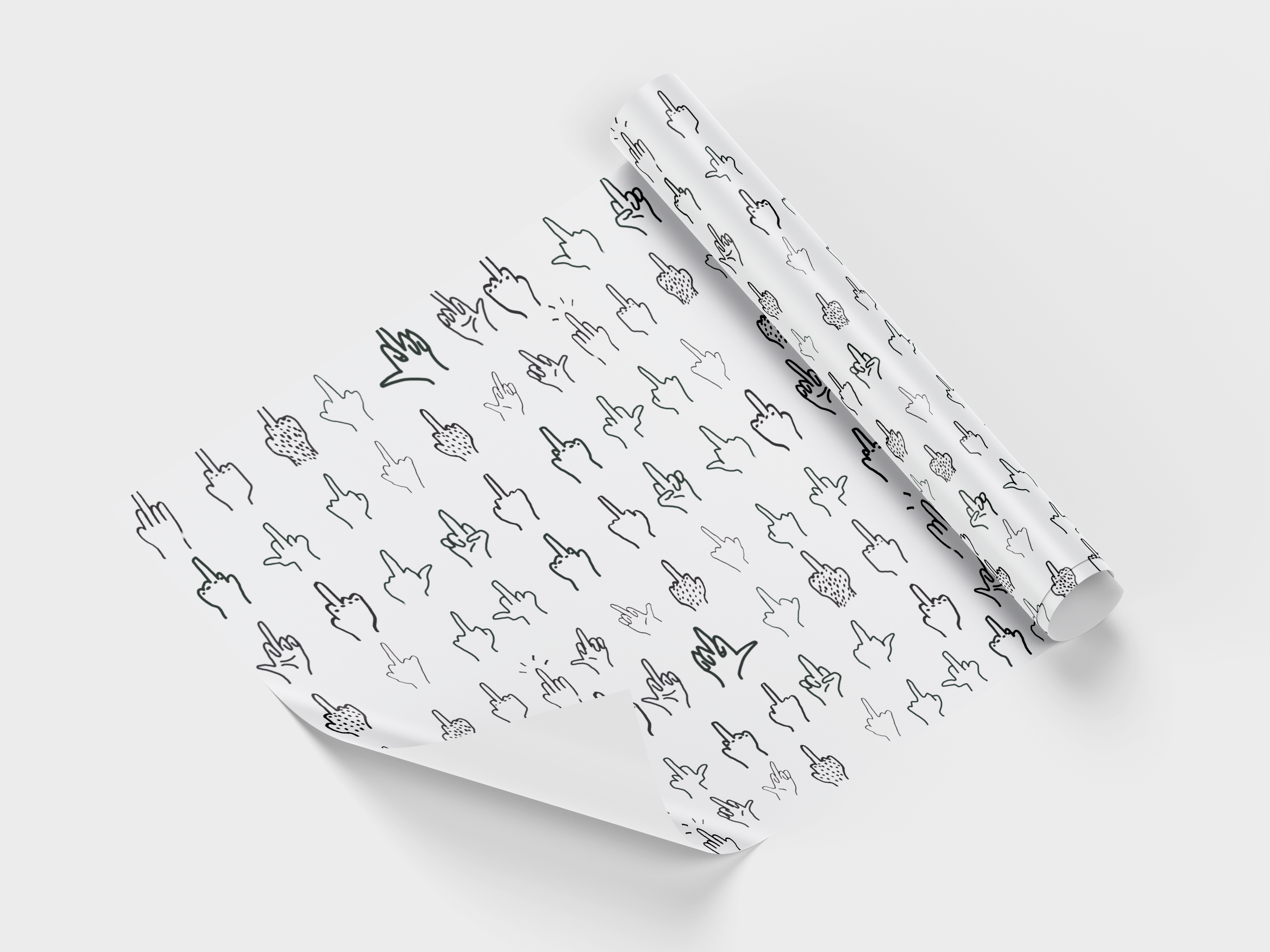 HERZLICHEN MITTELFINGER | EXTRADICKES GESCHENKPAPIER | 5 Stück 70cm x 50cm