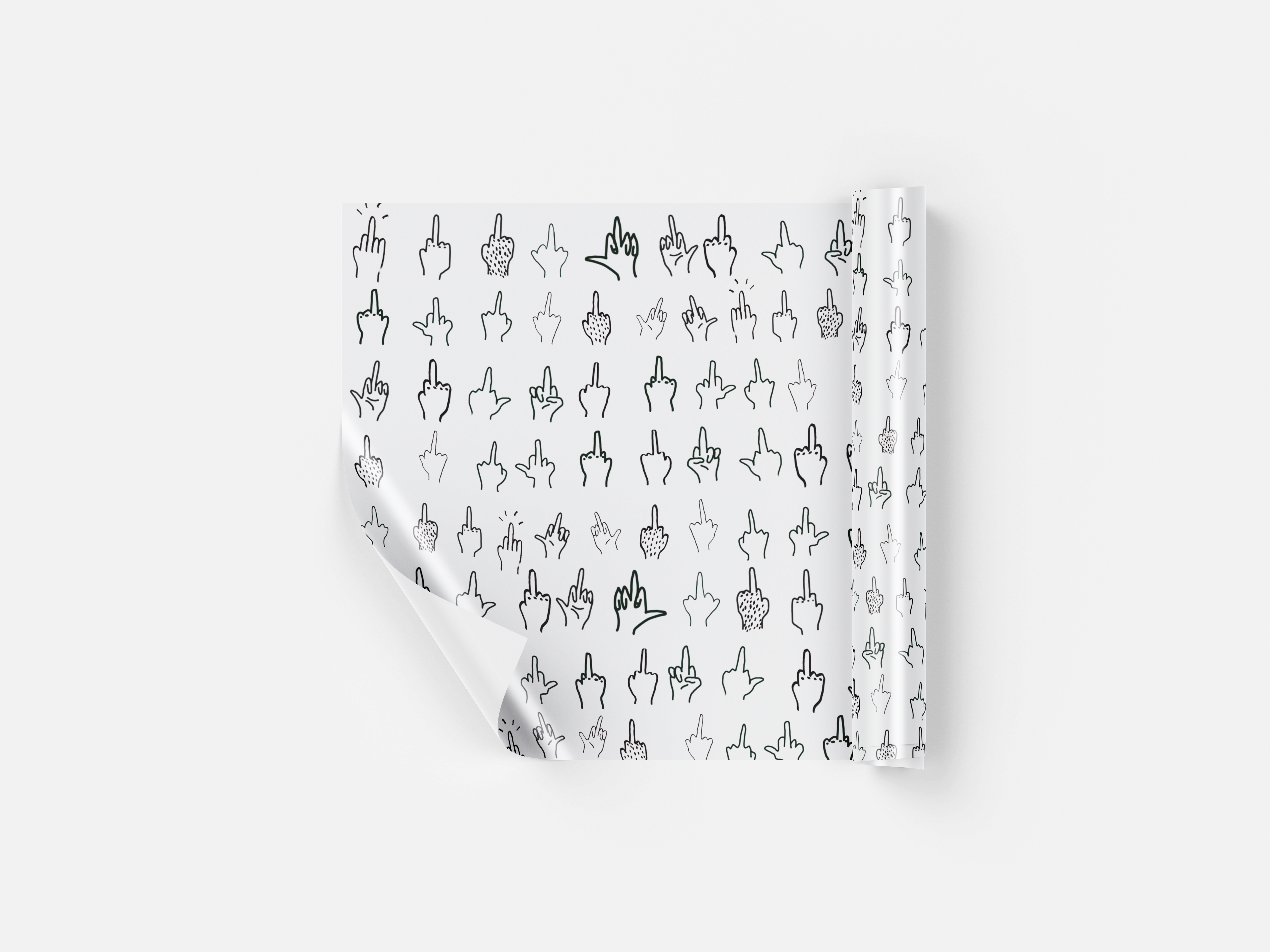 HERZLICHEN MITTELFINGER | EXTRADICKES GESCHENKPAPIER | 5 Stück 70cm x 50cm