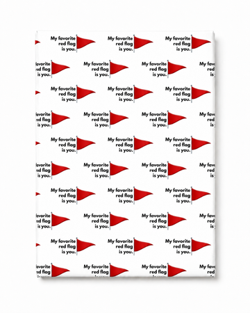 MY FAVORITE RED FLAG IS YOU | EXTRADICKES GESCHENKPAPIER | 5 Stück 70cm x 50cm