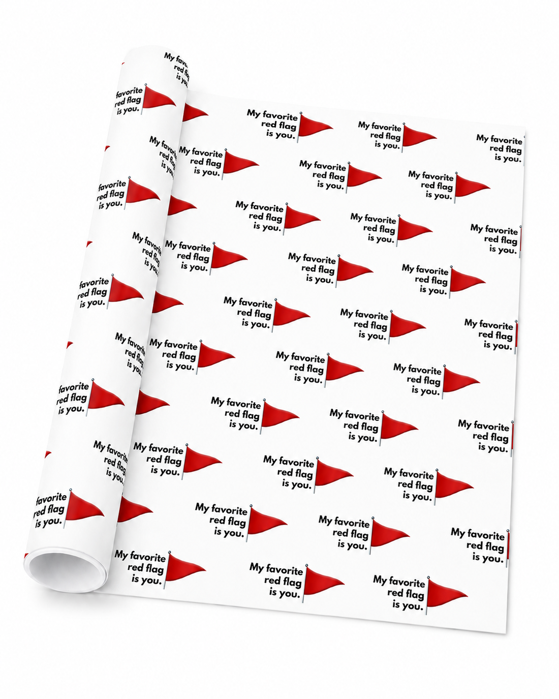 MY FAVORITE RED FLAG IS YOU | EXTRADICKES GESCHENKPAPIER | 5 Stück 70cm x 50cm