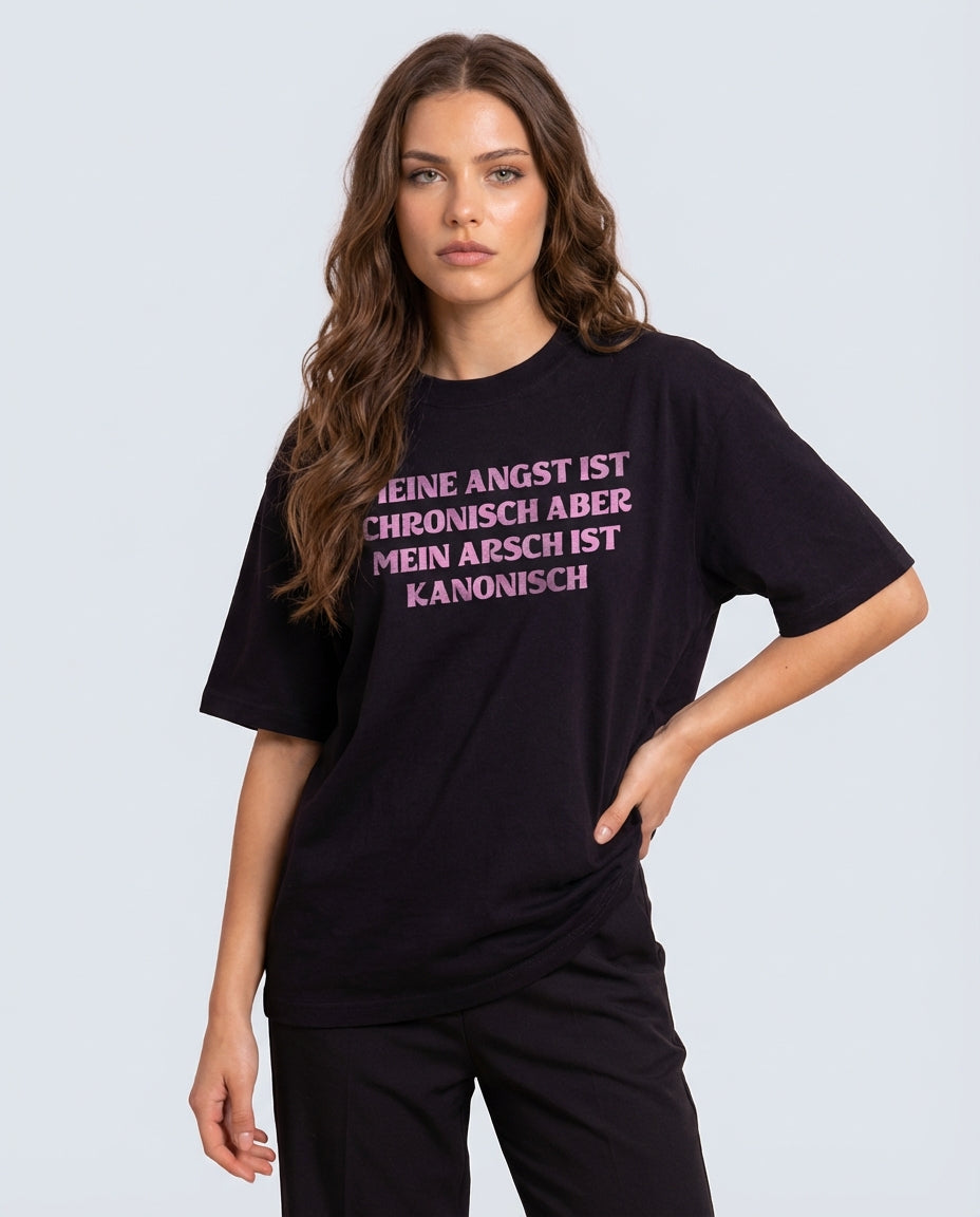 MEINE ANGST IST CHRONISCH ABER MEIN ARSCH IST KANONISCH